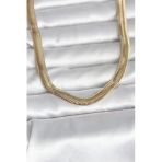 Uslucan Alışveriş Cm 14K Gold Renk Kalın Yassı Yılan Zincir Model 45 Cm Kadın Kolye