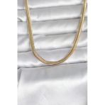 Uslucan Alışveriş Cm 14K Gold Renk Yassı Yılan Zincir Model 45 Cm Kadın Kolye