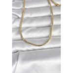 Uslucan Alışveriş Cm 14K Gold Renk Yılan Zincir Model 60 Cm Kadın Kolye