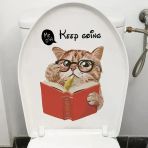 Uslucan Alışveriş Decohandy Klozet Etiketi Keep Going Kedi
