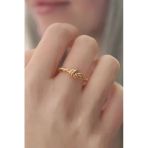 Uslucan Alışveriş Gold Renk Halat Düğüm Model Kadın Yüzük