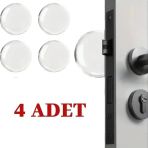 Uslucan Alışveriş Şeffaf Silikon Mobilya ve Kapı Durdurucu Darbe Pedi 4'lü Set