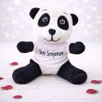 Uslucan Alışveriş Seni Seviyorum Tişörtlü Sevimli Peluş Panda - Seçenek