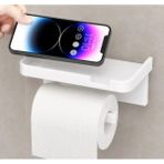Uslucan Alışveriş Tuvalet Kağıdı Askılığı - Raflı ve Yapışkanlı - Matkapsız Banyo Aksesuarı