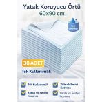Uslucan Alışveriş Yatak Koruyucu Örtü 60X90 Cm 30 Adet Tek Kullanımlık Sıvı Geçirmez Hasta Altı Bezi