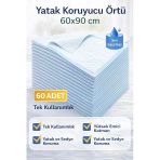 Uslucan Alışveriş Yatak Koruyucu Örtü 60X90 Cm 60 Adet Tek Kullanımlık Sıvı Geçirmez Hasta Altı Bezi