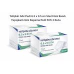 Uslucan Alışveriş Yetişkin Göz Pedi 6.5 X 9.5 Cm Steril Yapışkanlı Göz Bandı 50’Li 2 Kutu Göz Kapama Pedi