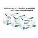Uslucan Alışveriş Yetişkin Göz Pedi 6.5 X 9.5 Cm Steril Yapışkanlı Göz Bandı 50’Li 3 Kutu Göz Kapama Pedi