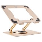 USPHAROS Masa Yüksekliği Ayarlanabilir Dizüstü Bilgisayar Standı, Dizüstü Bilgisayar için Alüminyum Alaşımlı Döner Bilgisayar Standı, 360° Dönen Tabanlı MacBook Standı, Masa için Ergonomik Dizüstü