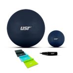 USR 25651BL 25+65 Cm Pilates Topu + Pompası + 3 Lastik