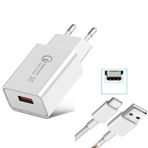 Üst şarj cihazı * Ağ Adaptörü Şarj Cihazı 5 V 3.6 A 3600 MA 18 W Hızlı Şarj 3.0 Qualcomm Google Nexus 5 X"Nexus 6P + USB Kablosu Tipi C