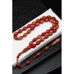 Usta İşçilikli Bordo Sıkma Tesbih 9 X 13 Mm Arpa Kesim