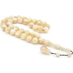 Usta İşi Sistemli Küre Kesim İri Boy Koç Boynuzu Tesbih 12 Mm