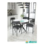 usta mekan Lotus Yuvarlak Mutfak Salon Cafe Restoran Masa Sandalye Takımı 4+1
