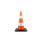 Üstün 75 Cm. Eko Kırılmaz Trafik Konisi (3 Reflektifli) Ağırlıklı