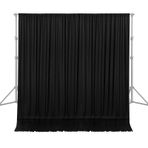 UTEBIT 10x10Ft Siyah Fotoğraf Arka Planı Polyester Siyah Fon Bezi 3x3M Fotoğraf Arka Planları Siyah Sayfa Chromakey Ekran Fotoğraf Çekimi, Stüdyo, Video ve Televizyon için (Stand Dahil Değildir)