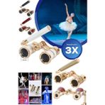 Utelips Katlanabilir Opera Tiyatro Konser Dürbün Gözlük 3x Metal Beyaz Gözlüğü Formula1& At Yarışı Görüntü