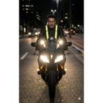 Utku Giyim FOSFORLU MOTORCU YELEĞİ - AYARLANABİLİR REFLEKTÖRLÜ GÜVENLİK KEMERİ BİSİKLET VE MOTOSİKLET ASKISI