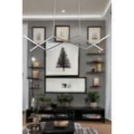 Utku Modern Tasarım Gri Renk Yemek Masası Üstü - Mutfak - Salon Beyaz LED 2 Li Avize