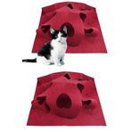 UTKU TASARIM Locy Kedi Tüneli Fonksiyonel Evcil Hayvan Oyuncağı Büyük Boy Kedi Yatağı