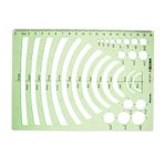Utoolmart Plastik şablon, daire yarıçapı, usta çizim, şablon, geometrik çizimler, şablonlar, mimari için ölçüm cetveli, matematik için, 1 adet