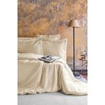 Utrech Jakarlı Yıkanmış %100 Pamuk Poplin Çift Kişilik Nevresim Takımı - Renkli - 270 x 260 cm