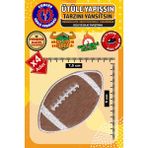 Ütü ile Yapışan Arma Yama, Amerikan Futbolu Topu (4 Adet) Ütüyle Yapışan Nakış Dokuma Aplike Patch