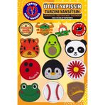 Ütü ile Yapışan Arma Yama, Karışık Set-2 (9 ADET) Ütüyle Yapışan Nakış Dokuma Aplike Patch