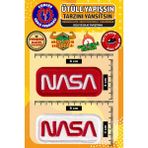 Ütü ile Yapışan Arma Yama, Nasa Logo (2 Adet) Ütüyle Yapışan Nakış Dokuma Aplike Patch