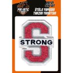 Ütü ile Yapışan Dokuma Arma Peluş Kolej Punch Harf Kırmızı Strong, S Modeli