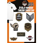 Ütü Ile Yapışan Dokuma Arma Seti Patch Yama Asker/army, Air Force Modeli
