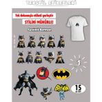 Ütü ile Yapışan Kıyafet Etiketi Batman 15LI Set