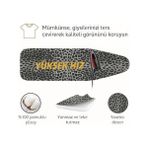 Ütü Masası Kılıfı, Keçeli Yanmaz, Pamuklu, Gri Leopar Desenli, 145X56 Cm, Battal Boy Xxl - 001-Renkli - 145 x 56 cm