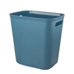 UUJOLY Plastik Küçük Çöp Kovası Çöp Sepeti, Banyolar için Çöp Konteyneri Sepeti, Çamaşır Odası, Mutfak, Ofis, Çocuk Odaları, Yurtlar, 3,5 Galon, Mavi Yeşil
