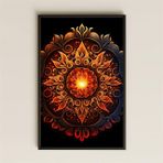 UV Baskılı Mandala Tablo - Alevin Çiçeği