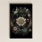 UV Baskılı Mandala Tablo - Botanik Gizem