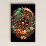 UV Baskılı Mandala Tablo - Masalsı Yolculuk