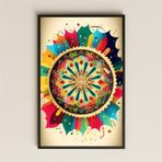 UV Baskılı Mandala Tablo - Renk Festivali