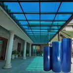 UV Dayanıklı Polikarbonat Çatı Levhası Sera Bahçe Kulübesi Yedek Panel Su Geçirmez Gölgelik Örtüsü Dayanıklı Tente Örtüsü (0,6 x 4 m)