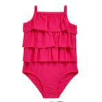 UV Korumalı Askılı Mayo Kız Bebek Yüzücü Mayo 5108 Pembe | 12-18 AY