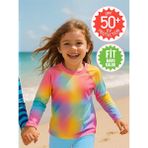 Uv Korumalı Batik Kız Çocuk Mayo T-Shirt - Pembe - 5 Yaş