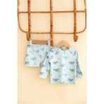 Uv Korumalı Mayo Bebek & Çocuk - Balinalar - Mavi - 6 - 12 Ay