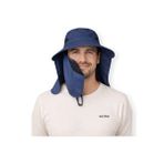 UV Korumalı Sök Tak Maskeli Enseli Güneş Şapkası Unisex Outdoor Yazlık Şapka Haki