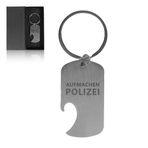 UV STYLISH Polis şişe açacağı anahtarlık, hediye olarak, paslanmaz çelik bira şişe açacağı, bira kutuları, mutfak, bar, restoran, erkek, arkadaş, eğlenceli festival (siyah)