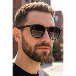UV400 Polarize Siyah Unisex Güneş Gözlüğü 1372 C0101 - TR90 Esnek Dayanıklı Çerçeve