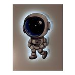 UViolets Dekoratif Ahşap Baskılı Astronot Çocuk Odası Duvar Aksesuarı 20*34