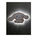 UViolets Dekoratif Ahşap Baskılı Hello Kitty (CİNNAMOROLL) Çocuk Odası Gece Lambası 38*20