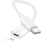 UWOXX iPhone 15 Pro Max için USB C - Lightning Ses Şarj Adaptörü, USB Tip C Erkek - Lightning Kadın Kulaklıklar 60W Hızlı Şarj Veri Dönüştürücü iPad Pro, Galaxy S23 S22, Pixel 7 6, MacBook ile Uyumlu