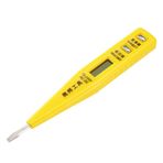 uxcell® Dijital Voltaj Test Cihazı, Elektrikli Kalem Tornavida LCD Devre Test Cihazı Dedektörü Kırılma Noktası Temas Test Kalemi 3 mm Yuva, AC12-220 V
