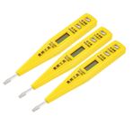 uxcell Dijital Voltaj Test Cihazı, Elektrikli Kalem Tornavida LCD Devre Test Cihazı Dedektörü Kırılma Noktası Temas Test Kalemi 3 mm Yuva, AC12-220V 3 adet